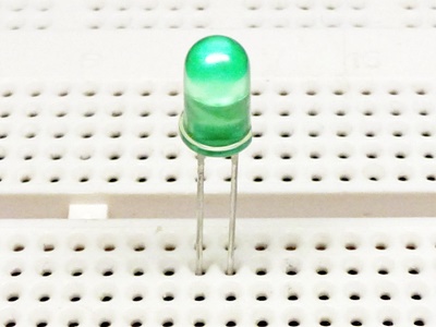 緑色の砲弾型LED, green led 5mm