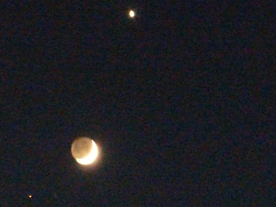 3歳前の月と金星, Moon and Venus