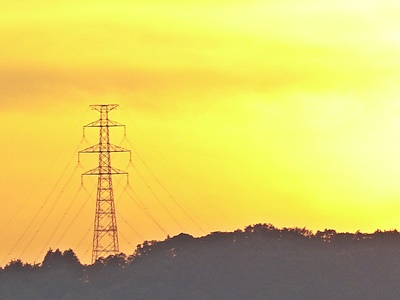 地震から1週間後の夕焼け, a sunset after 1 week of the earthquake