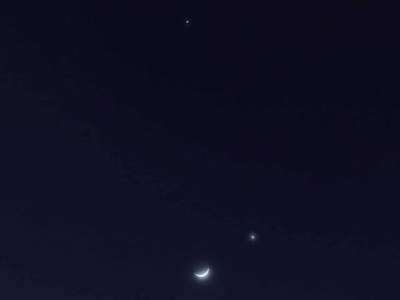 月と金星と木星と,moon,venus and jupiter