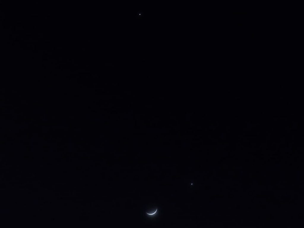 月と金星と木星と,moon,venus and jupiter