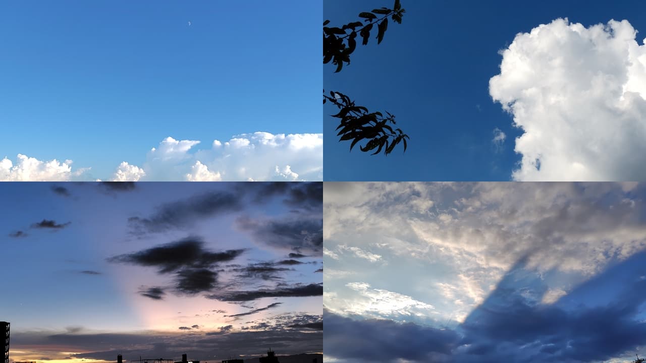 9月の雲と薄明光線, Clouds and twilight rays in September