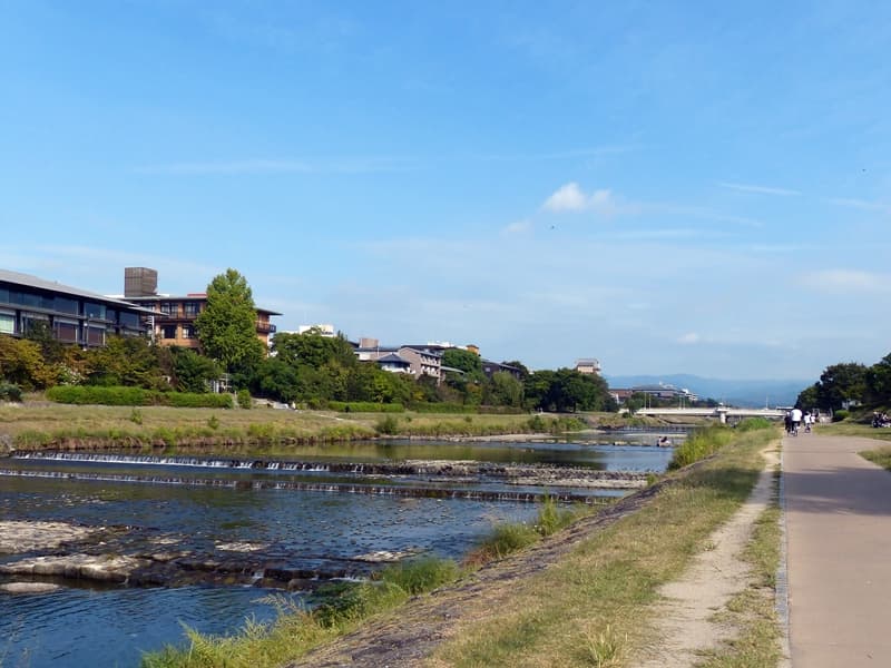 京都の鴨川, Kamo river in Kyoto pref.